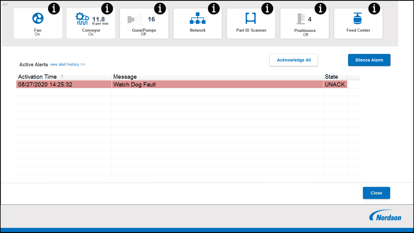 System Status Screen